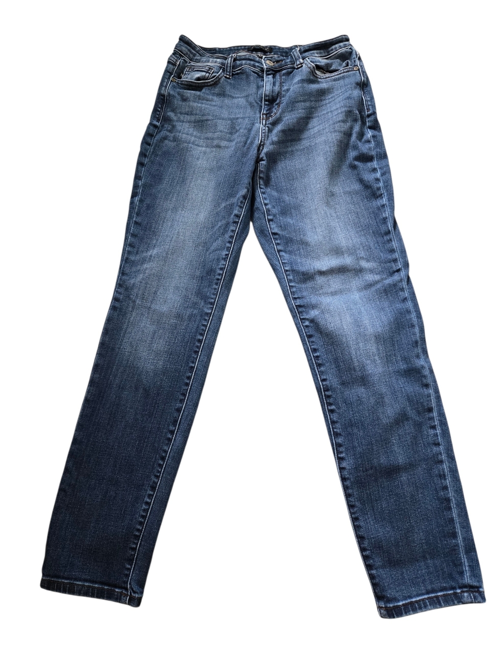 Judy Blue Classic Women's Tapered Straight-Leg Jeans Medium Wash Slim Fit 7/28